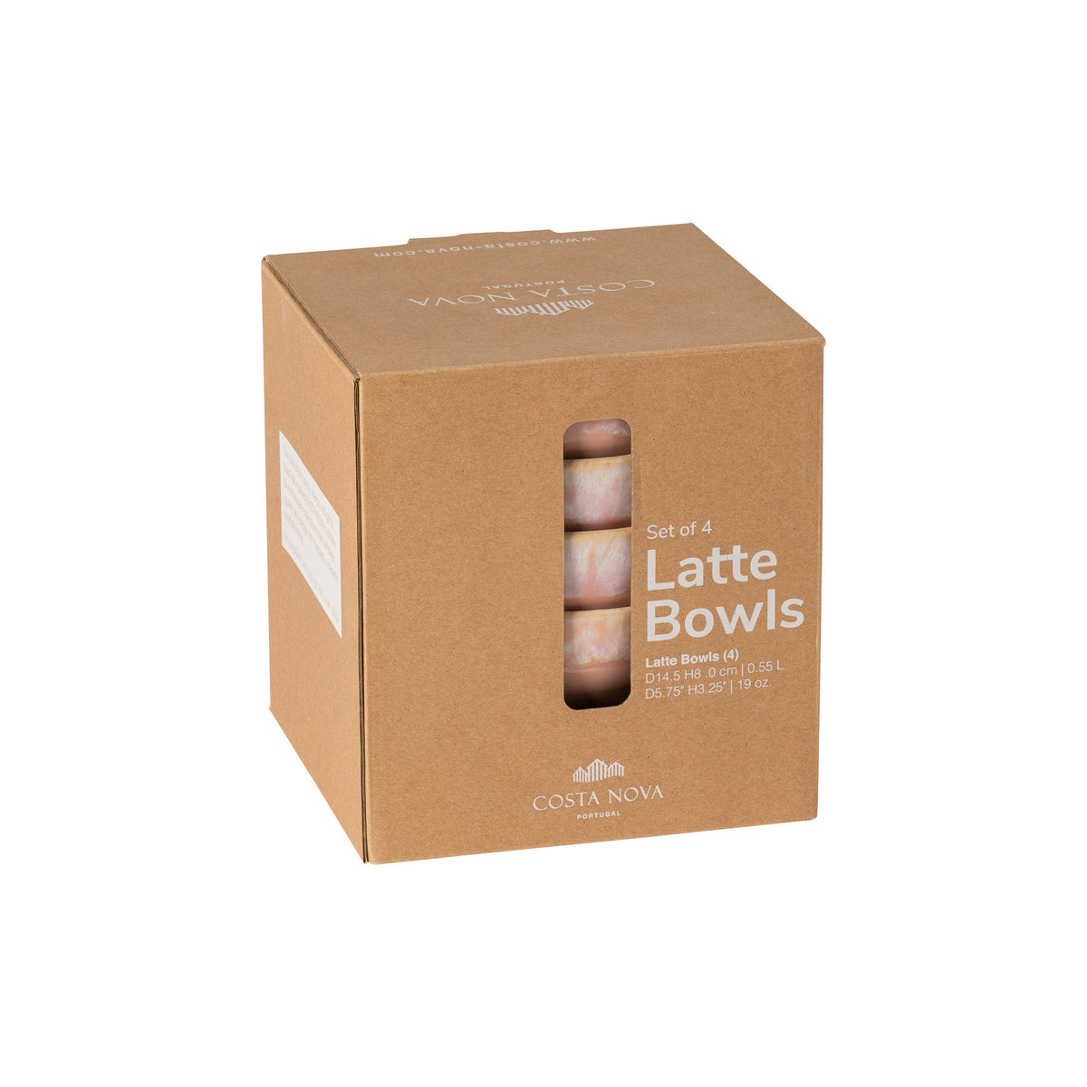 Set of 4 Soup/Cereal Latte Bowls