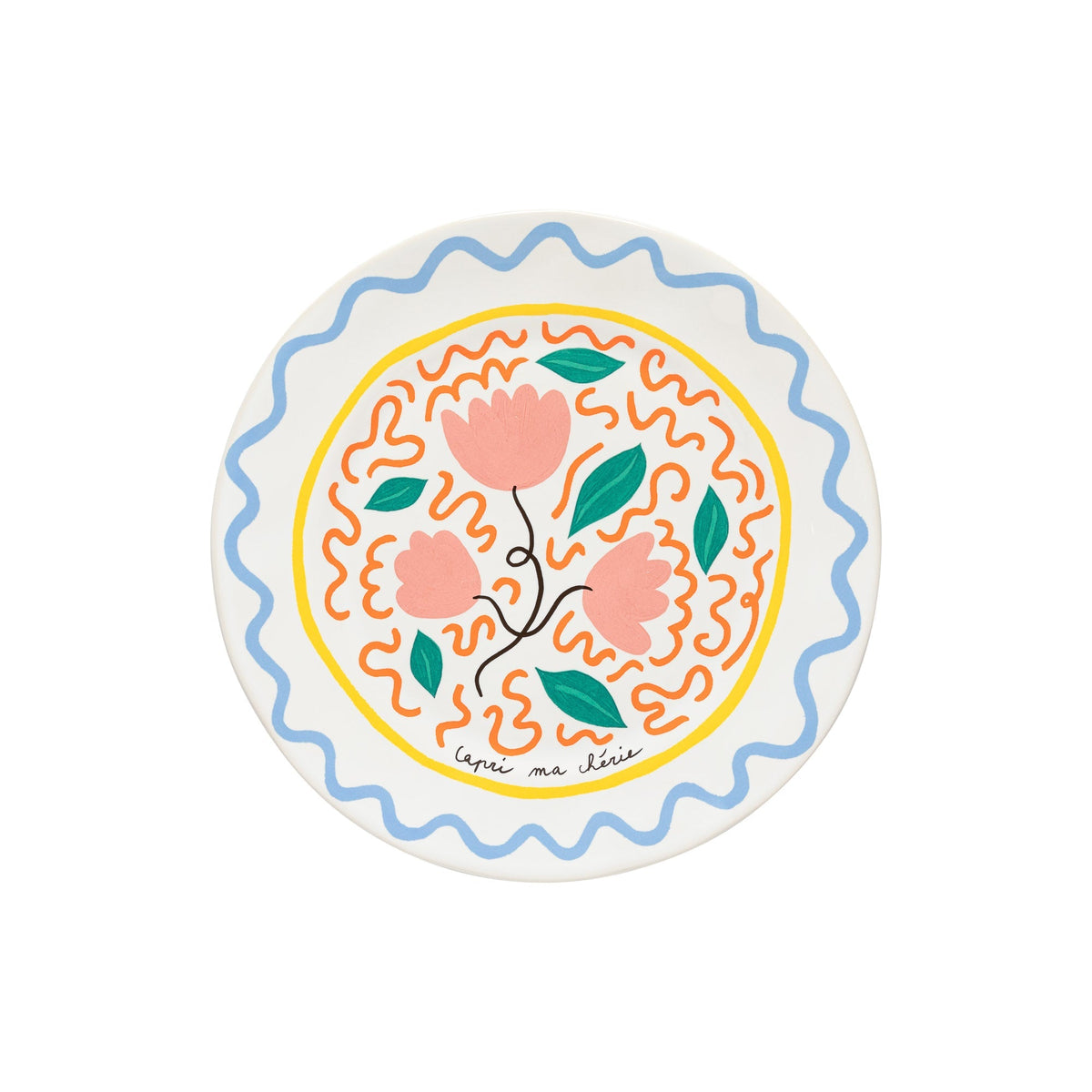 Set of 6 Dinner Plate Capri Ma Chérie Summer Bliss
