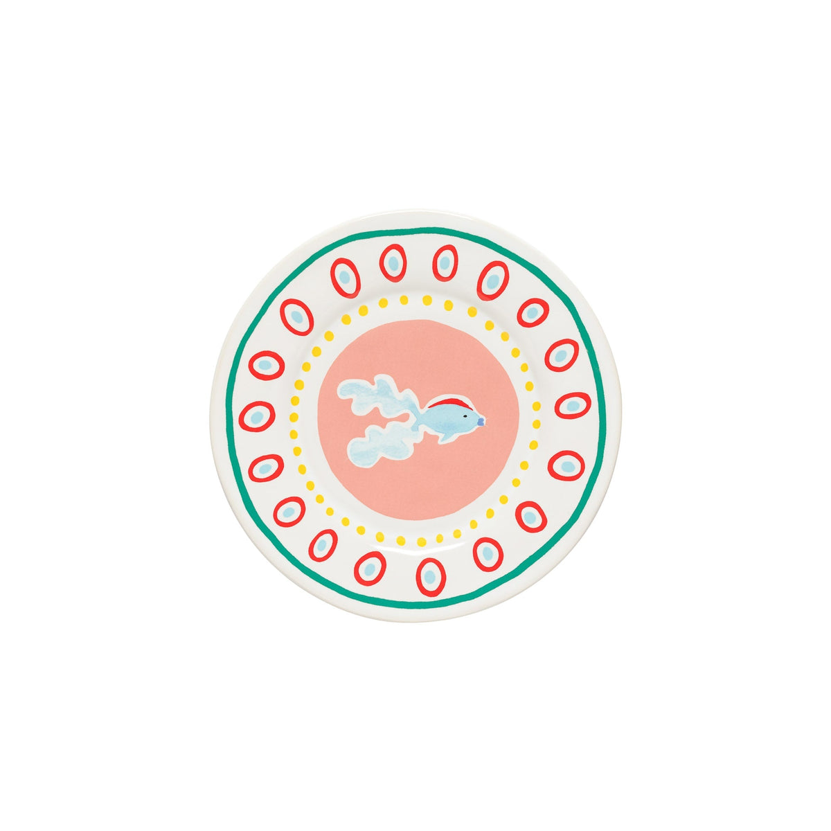 Set of 6 Salad/Dessert Plate Guppy Summer Bliss