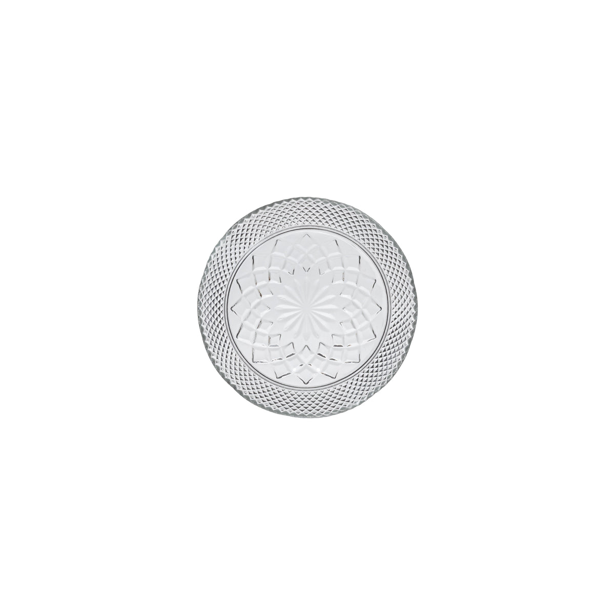 Set of 6 Glass Appetizer Plate Cristal