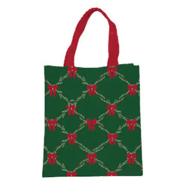 @Compact Carry Tote Holiday Trellis