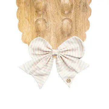 Fabric Bow | Pink Stripe