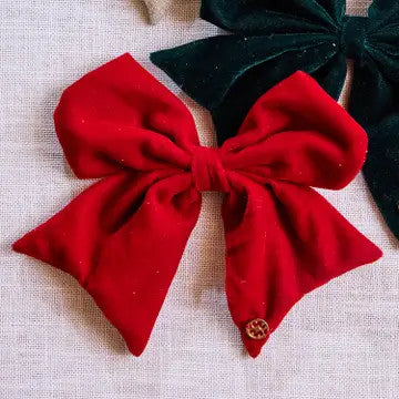 @Magnetic Bow Velvet Red
