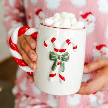 @Organic Mug Sculpted Candy Cane
