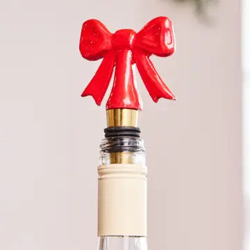 @Wine Stopper Red Bow