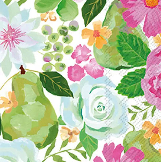 Paper Guest Towels 16 Ct Flowers and Pears
