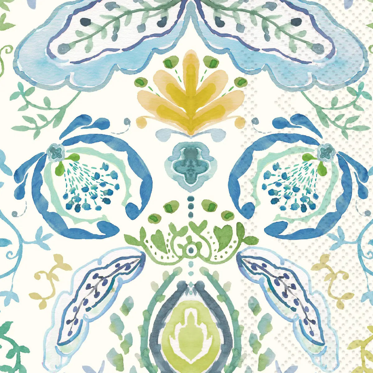 Paper Guest Towels 16 Ct Azure & Ivy Gold