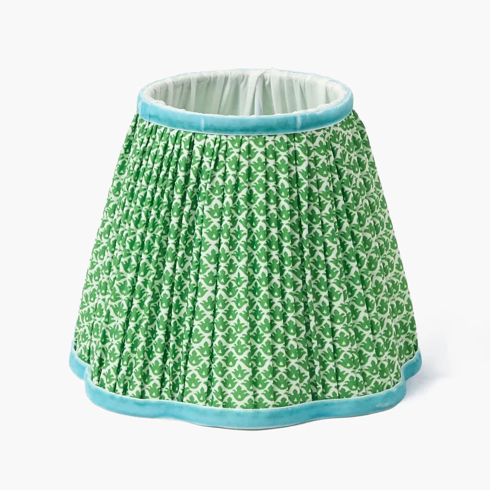 Blue and Green Lotus Lampshade