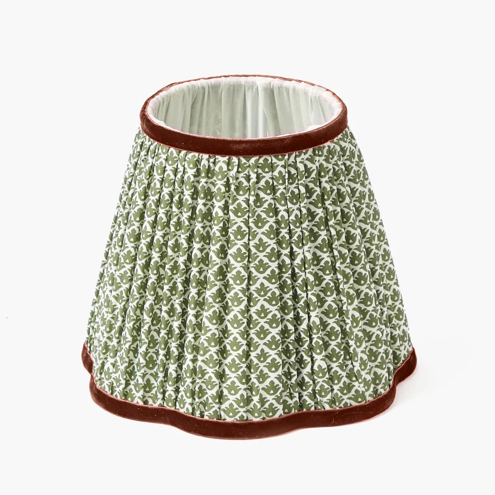 Olive & Chocolate Lotus Lampshade