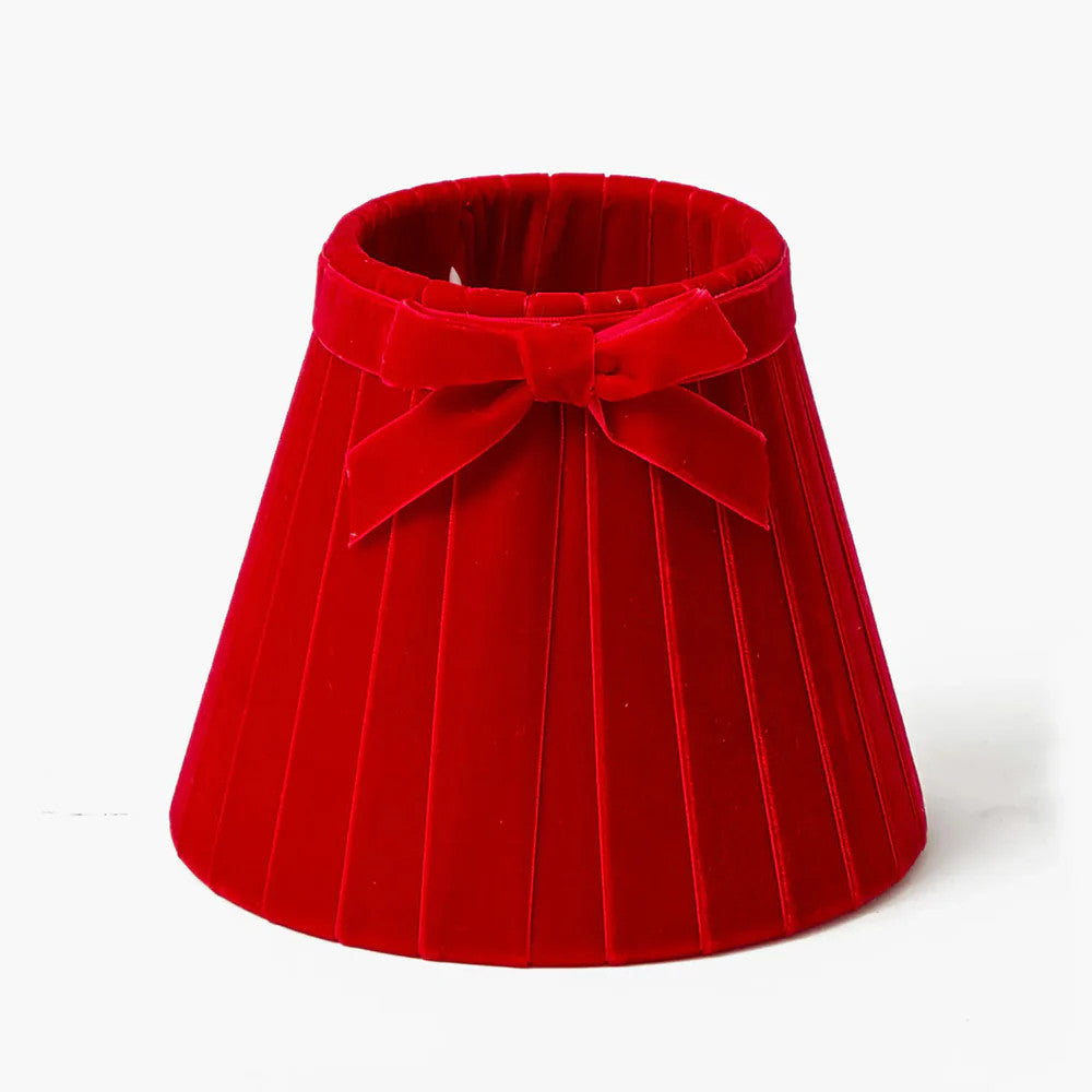 Red Velvet Bow Lampshade