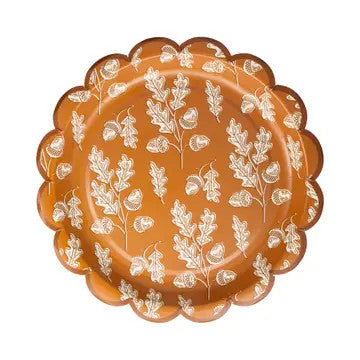 @Acorns Scalloped Circle Paper Plate