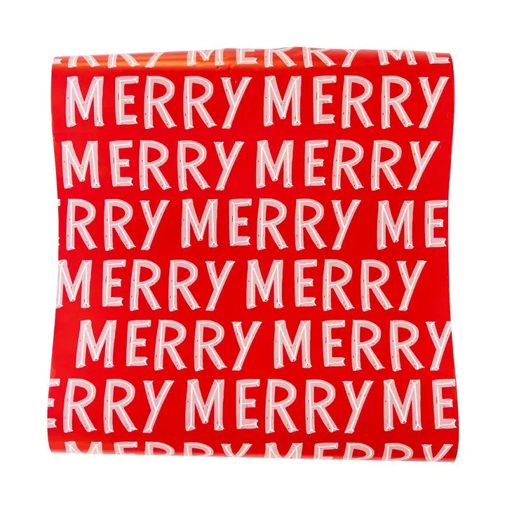 Merry Holiday Paper Table Runner