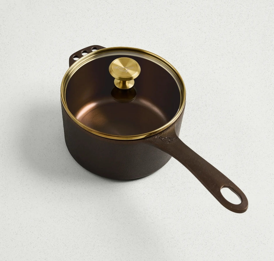 1 QT Cast Iron Saucepan