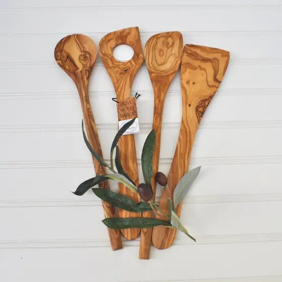 Olive Wood Gift Set of Four Cooking Spoons