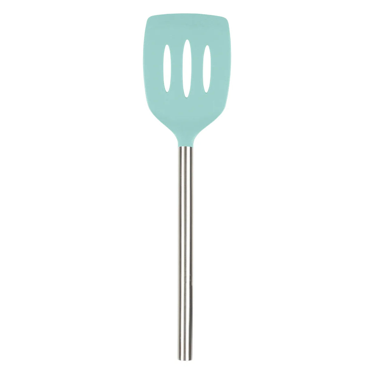 Silicone and Stainless Steel Slotted Turner - Aqua