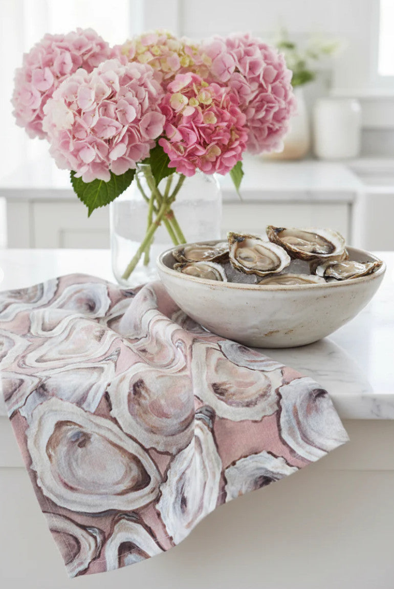Oyster Tea Towel – Blush