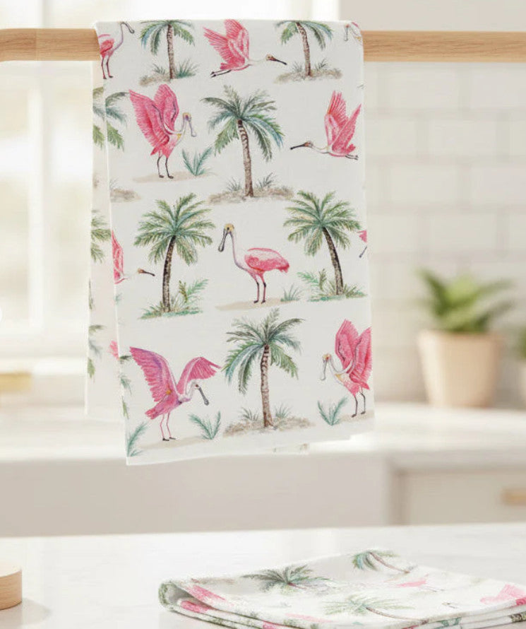Roseate Spoonbill Tea Towel