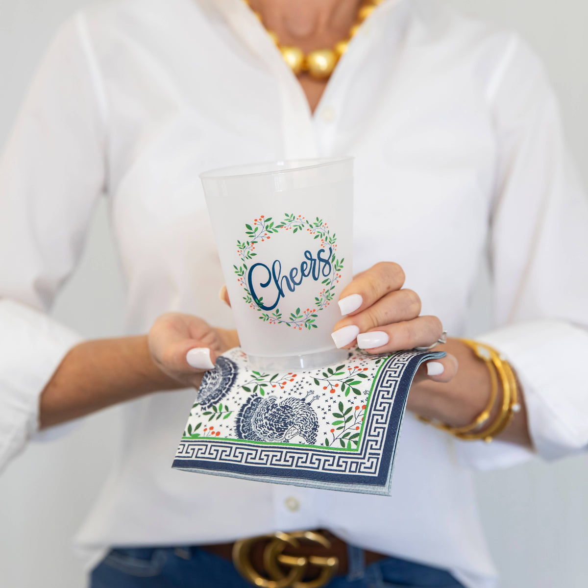 In Stock WH Paper Cocktail Napkins | Turkey Toile