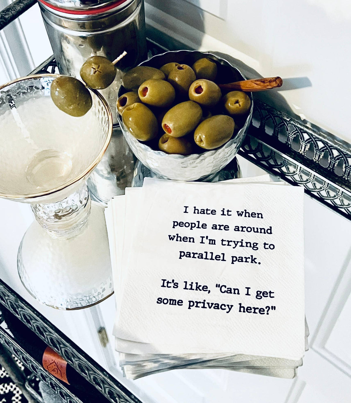 Privacy when I'm trying to parallel park Cocktail Napkins