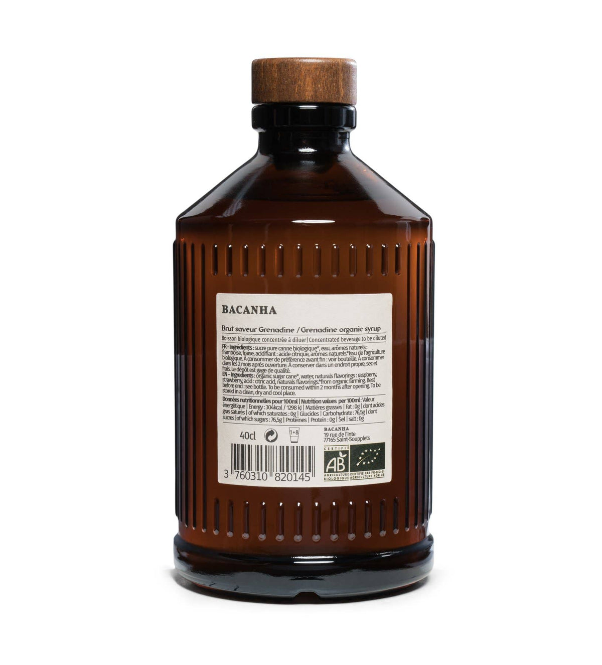 Raw Grenadine Syrup - Organic - 400ml - 13,5 fl. oz.