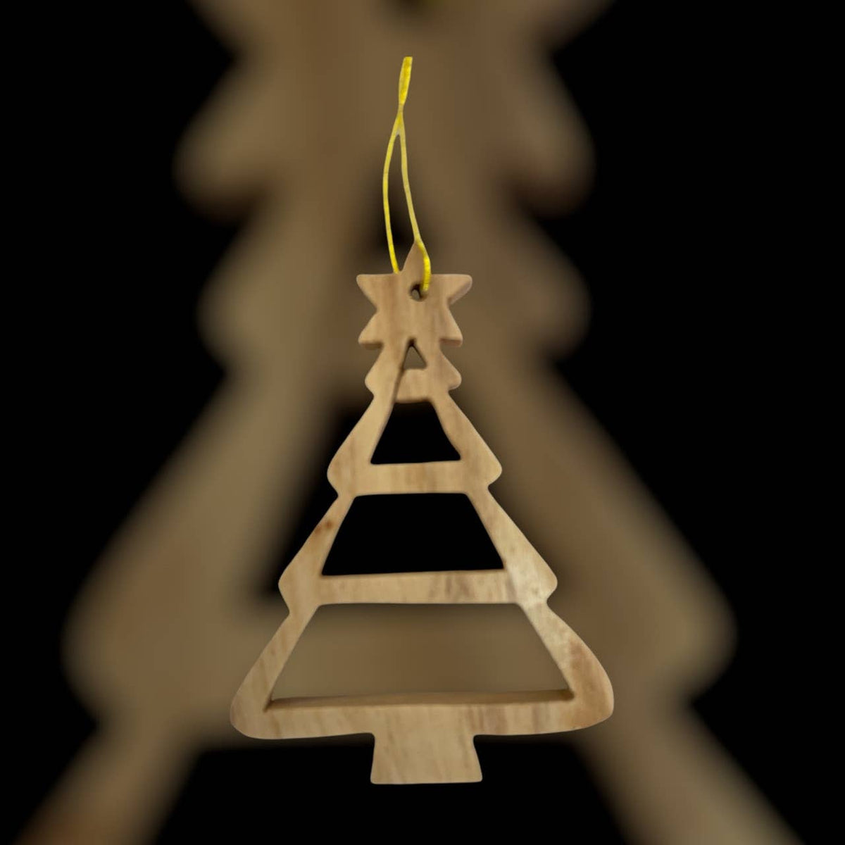Olive Wood Christmas Tree Ornament