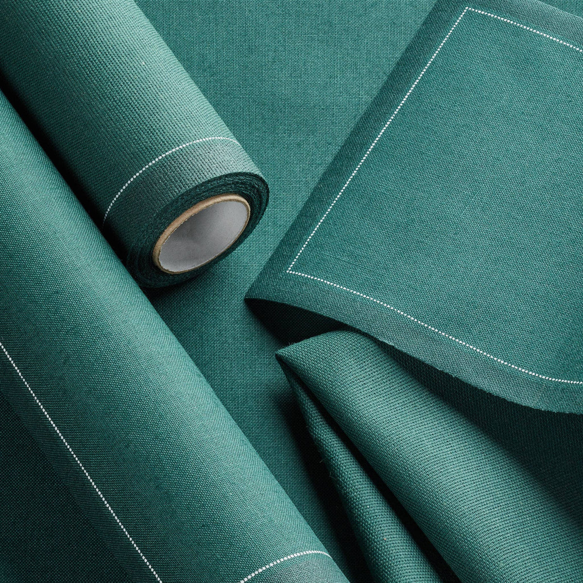 English Green Cotton Cocktail Napkins 50 Units