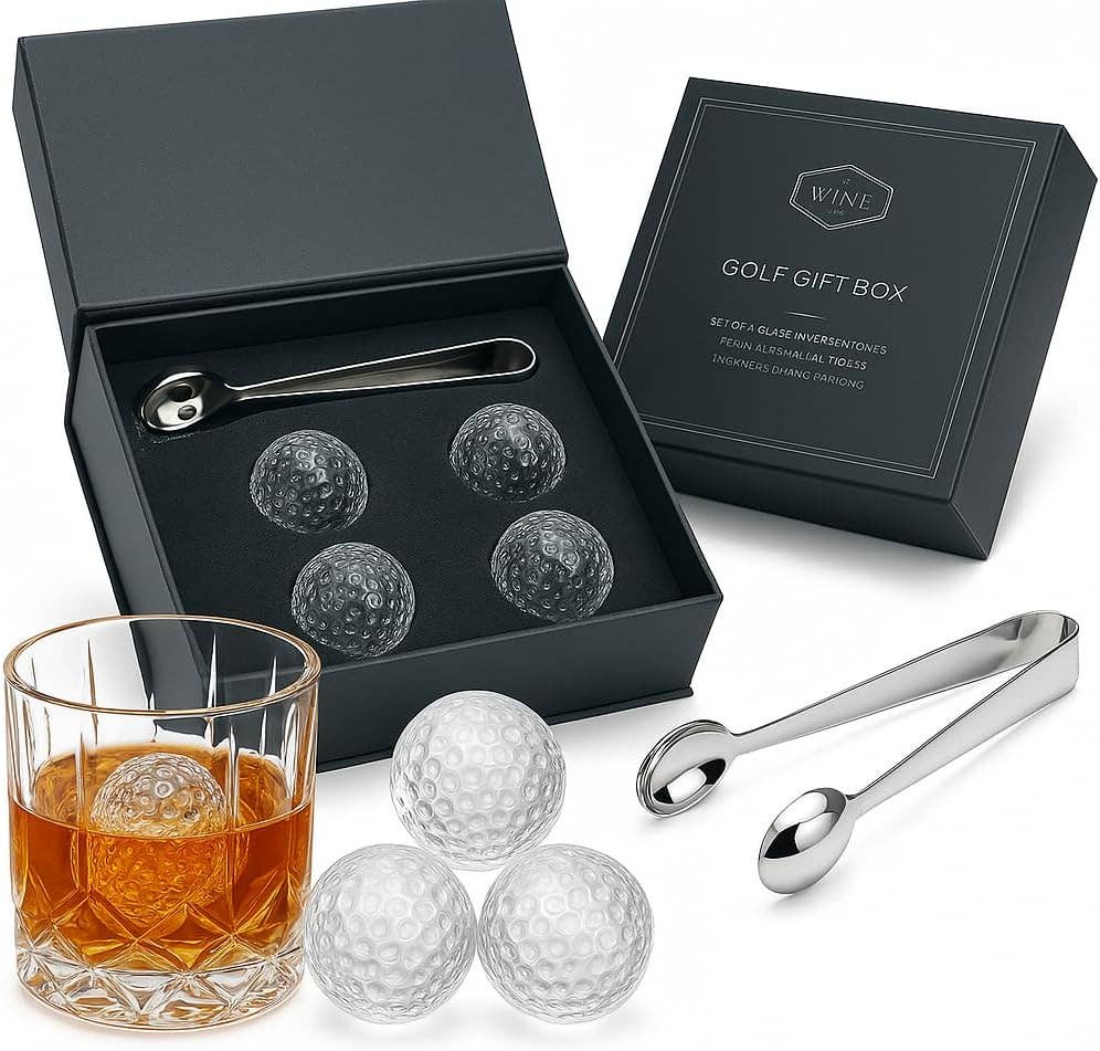 Golf Ball Whiskey Coolers - Pack of 5 Gift Set