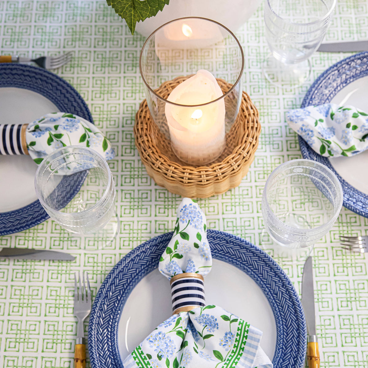 Dinner Napkins Set of 4 | Blue Hydrangeas