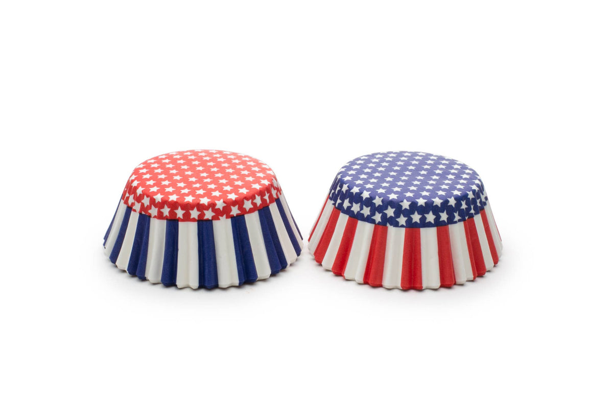 Fox Run PatrioticCupcake Liners, 50 Count, 3" x 3"
