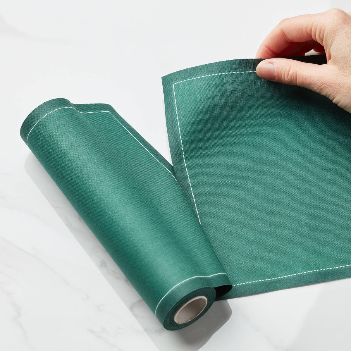 English Green Cotton Cocktail Napkins 50 Units