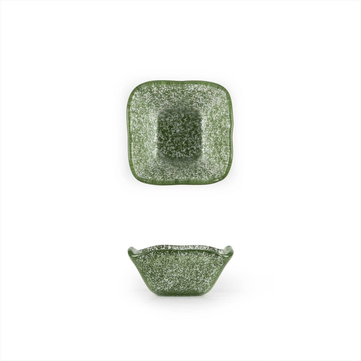 Glass Dinnerware 2.25" x 2.25" x h:1.5" 2 oz. Square Green Glass Ramekin (Set of 6)