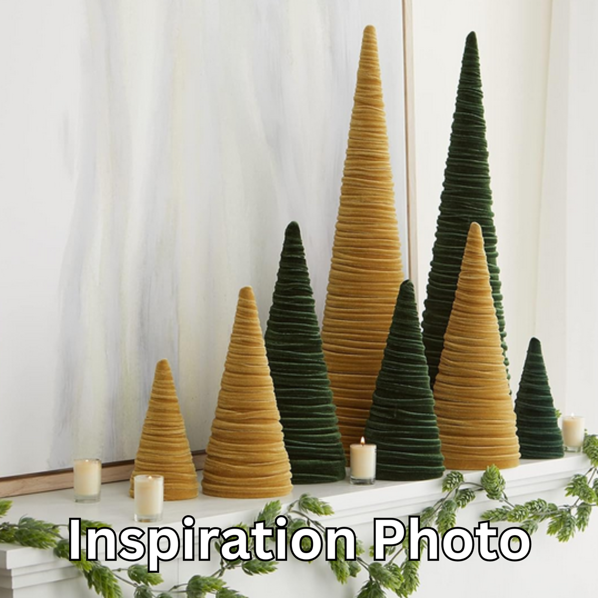 Tree Velvet 23" tall Extra Large, Holiday Table Mantel