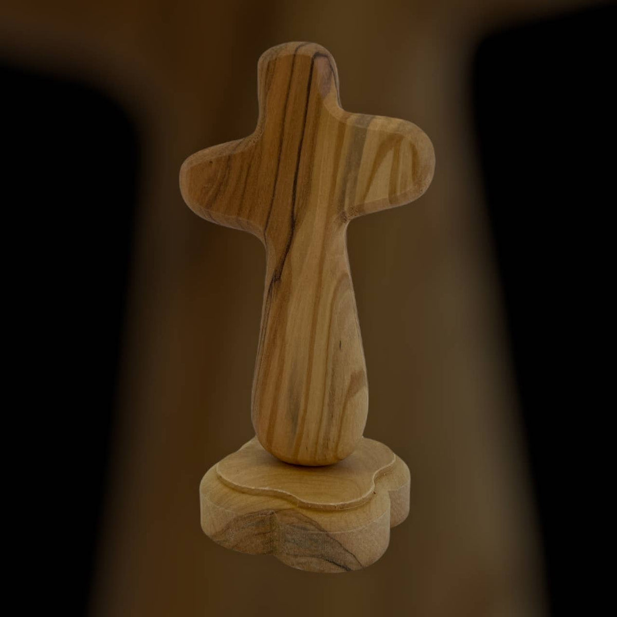 Standing Olive Wood Comfort Cross- from the Holy Land