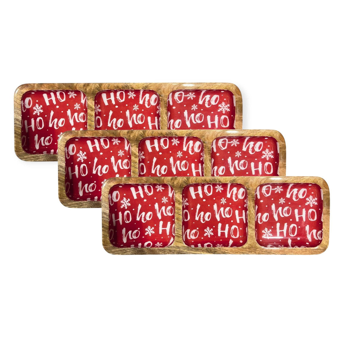 Ho Ho Ho Compartment Tray (case of 3) H-96