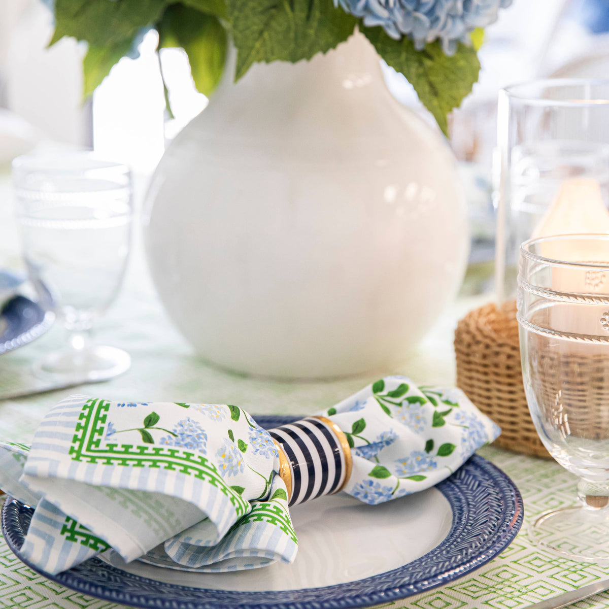 Dinner Napkins Set of 4 | Blue Hydrangeas