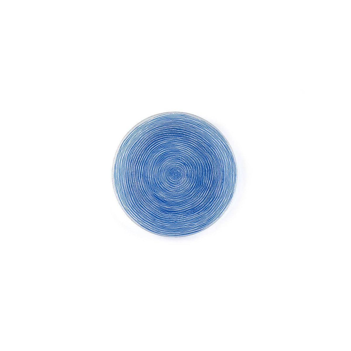 Glass Dinnerware dia.7.75" Round Blue Glass Plate (Set of 2)
