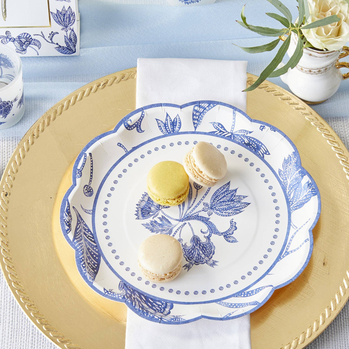 Blue Willow 62 Piece Party Tableware Set (16 guests)