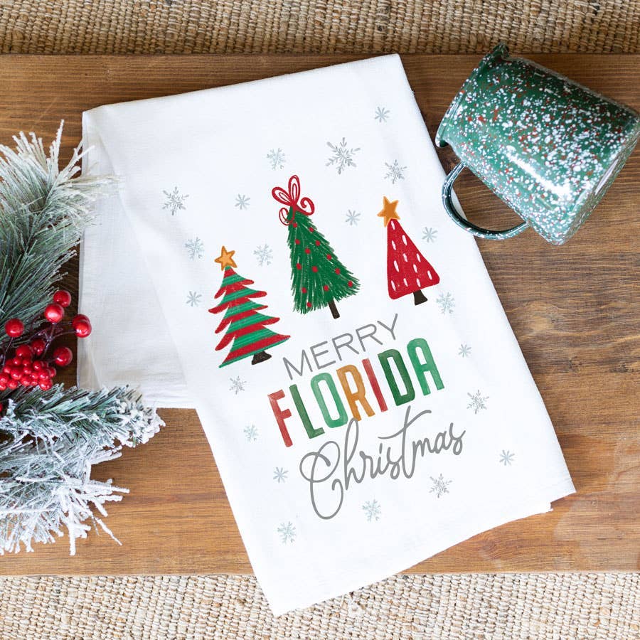 Custom Merry Christmas Tea Towel