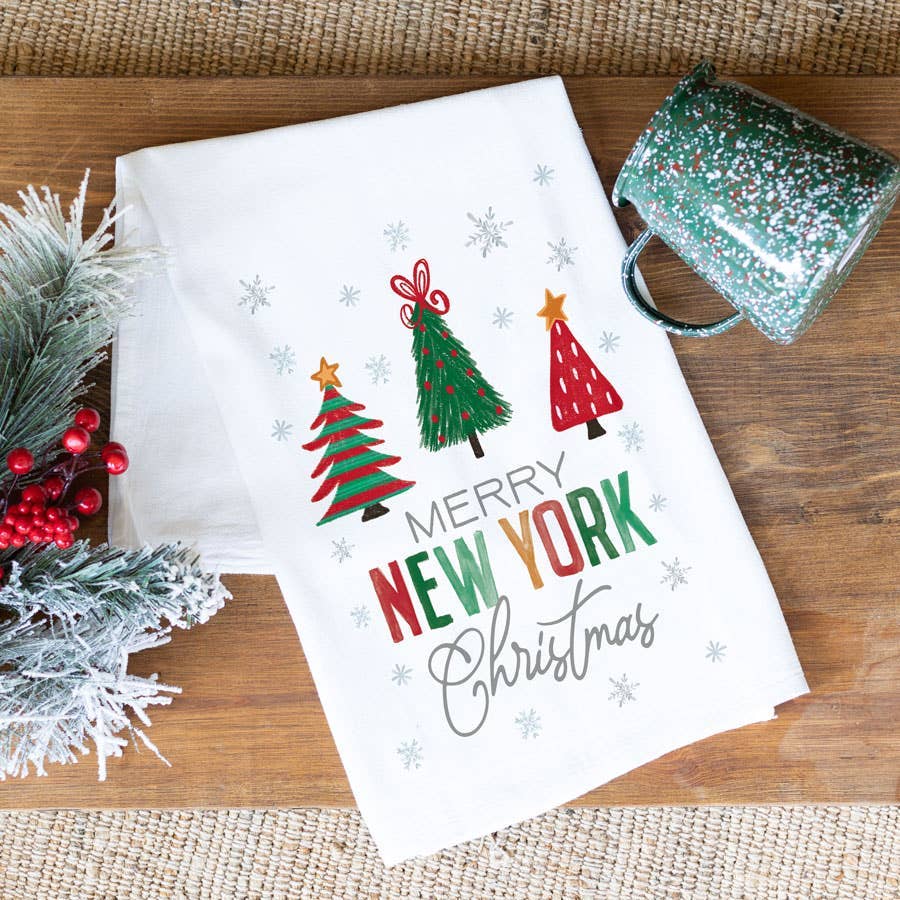 Custom Merry Christmas Tea Towel