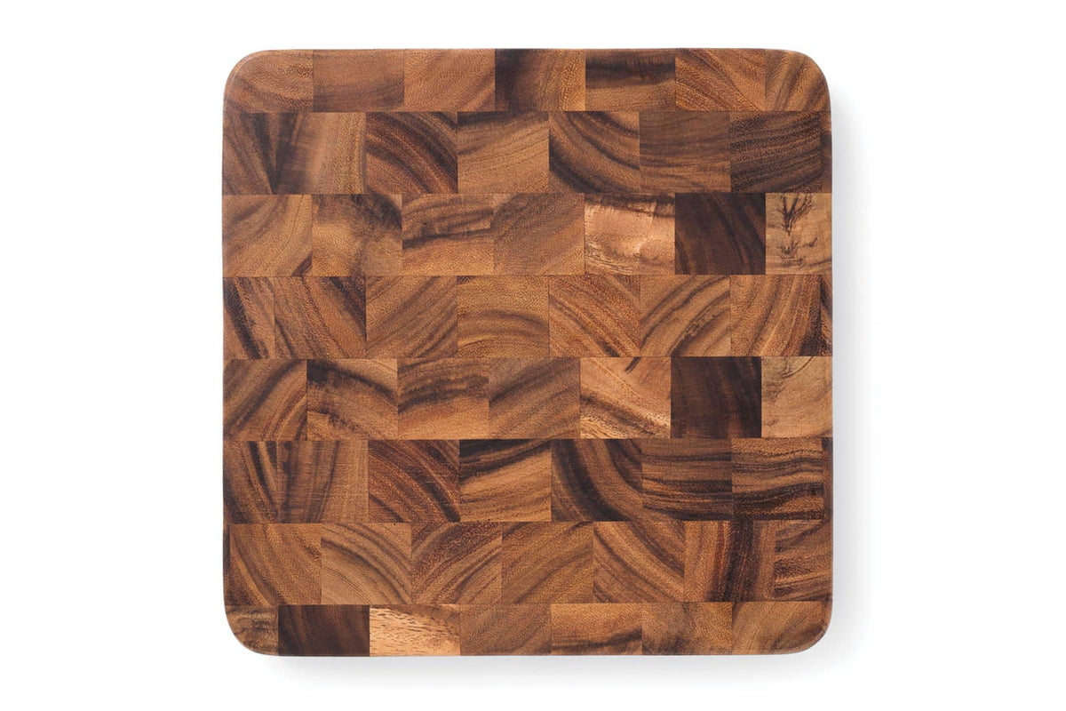 Ironwood Oslo End Grain Square Utility, Acacia Wood, 12"x12"
