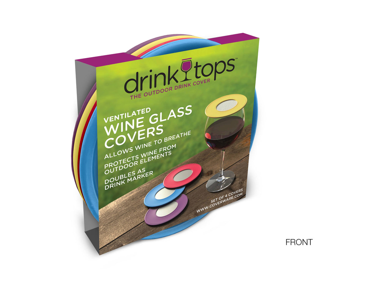 VENTILATED Wine Glass Covers - 4/PK