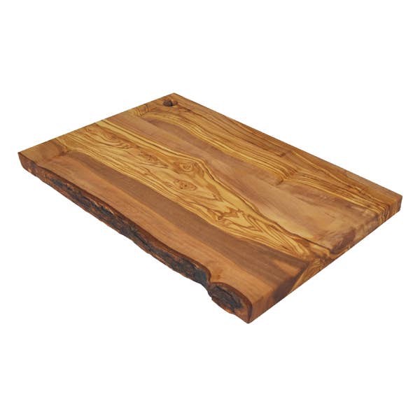 Olive Wood Rectangle Board with Natural Edge - 13.75" x 8.5"