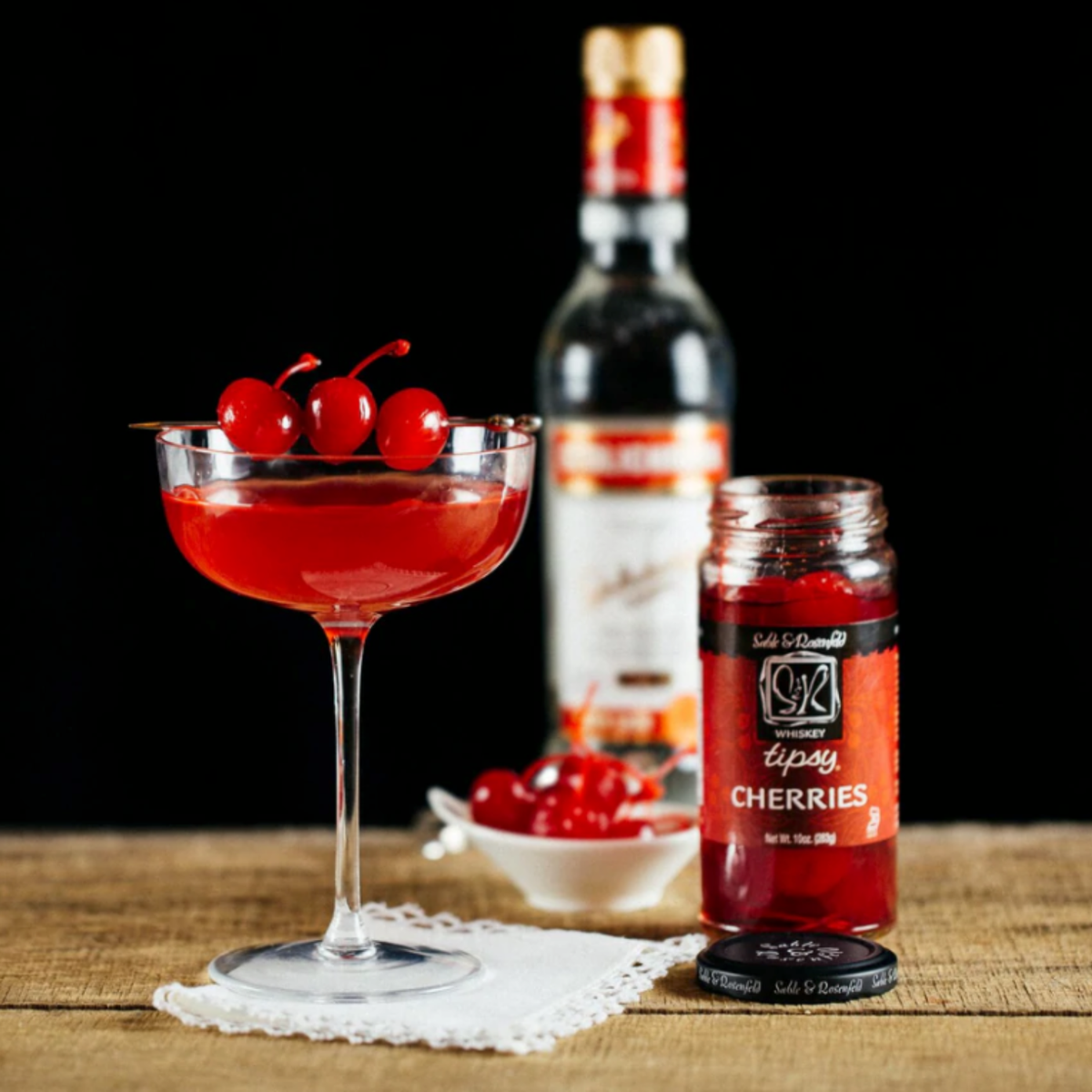 Sable & Rosenfeld Whiskey Tipsy Cherries - 10oz