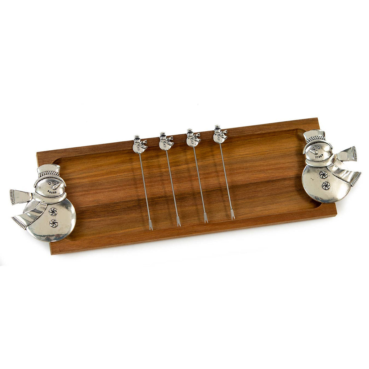 Foodie Bites Acacia Wood Serving Tray & matching food picks