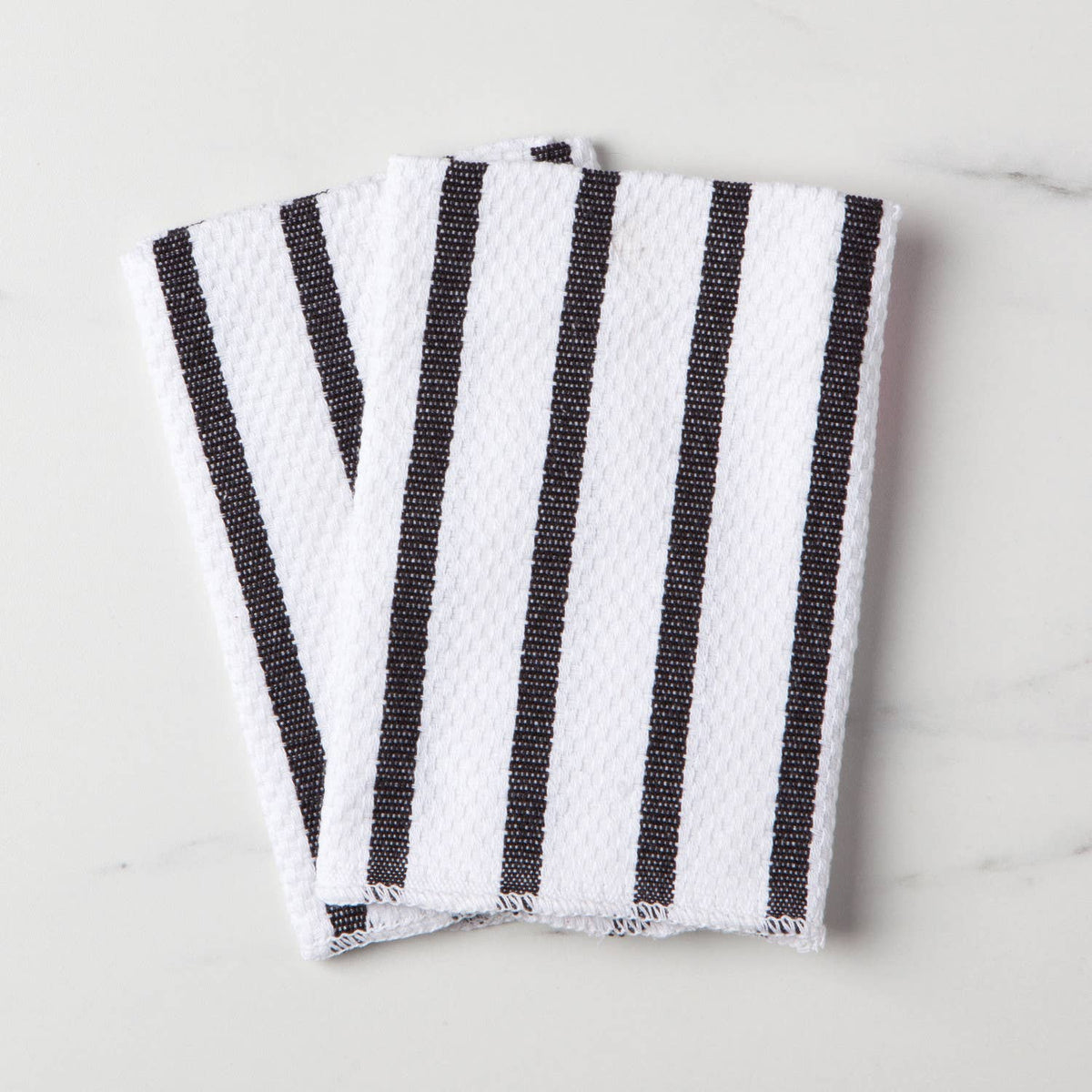 Basketweave Black Dishcloths Set of 2