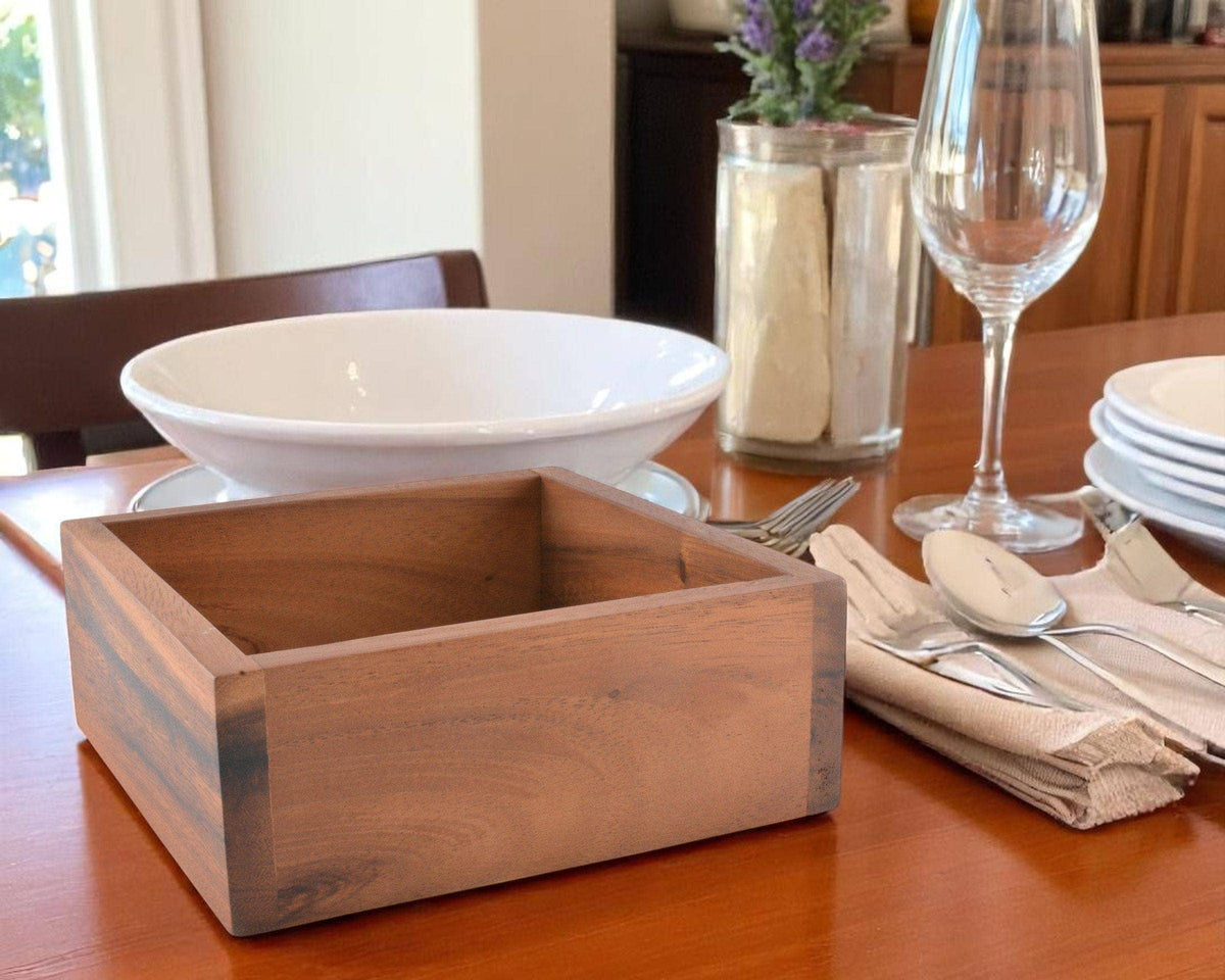 Cocktail Wood Napkin Box