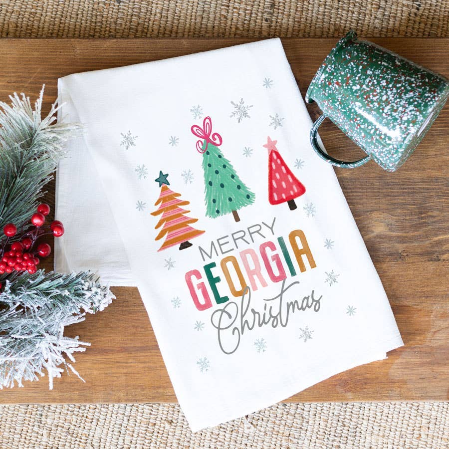 Custom Merry Christmas Tea Towel