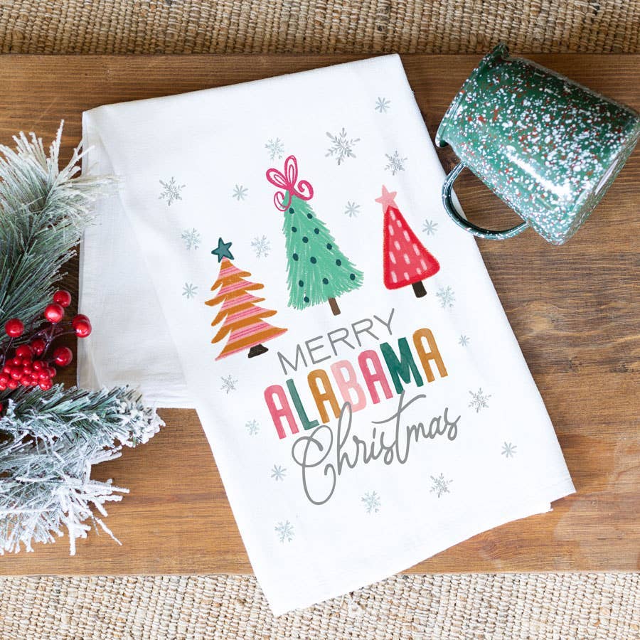 Custom Merry Christmas Tea Towel