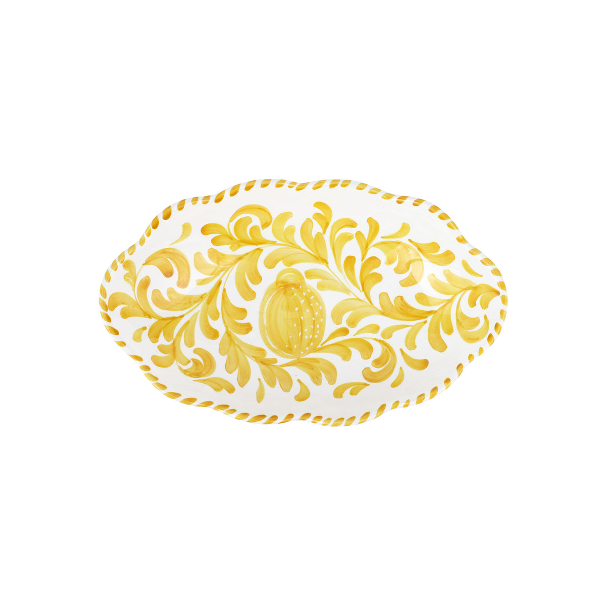 Arezzo Yellow Oval Bowl