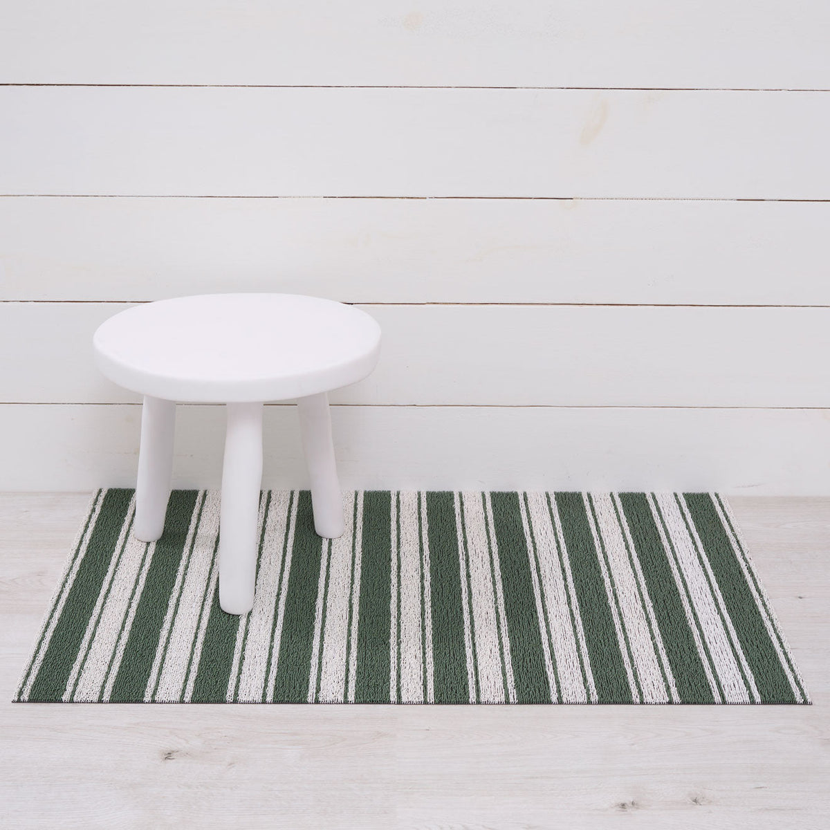 Boardwalk Stripe Shag Mats - Fern